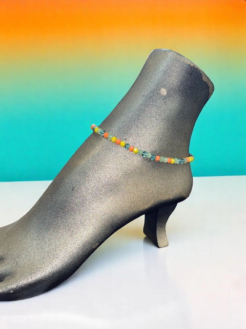 Handcrafted Sparkling Crystal Anklet 9.5 Inch With 2 Inch Extender – Adjustable Summer Jewelry | Made in USA Michelle Marie Boutique  Anklet