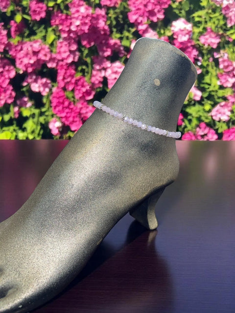 Handcrafted Sparkling Crystal Anklet 9.5 Inch With 2 Inch Extender – Adjustable Summer Jewelry | Made in USA Michelle Marie Boutique  Anklet