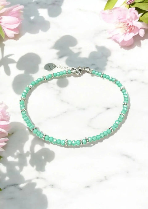 Handcrafted Sparkling Crystal Bracelet 9 Inch Adjustable – Elegant Summer Jewelry | Made in USA Michelle Marie Boutique  Bracelets