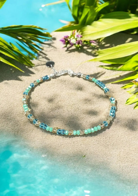Handcrafted Sparkling Crystal Bracelet 9 Inch Adjustable – Elegant Summer Jewelry | Made in USA Michelle Marie Boutique  Bracelets