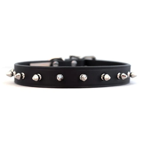 Handcrafted Spiked Leather Dog Collar – Safety Blunt Spikes – Durable Comfort | Made in USA by Auburn Leathercrafters Auburn Leathercrafters  item