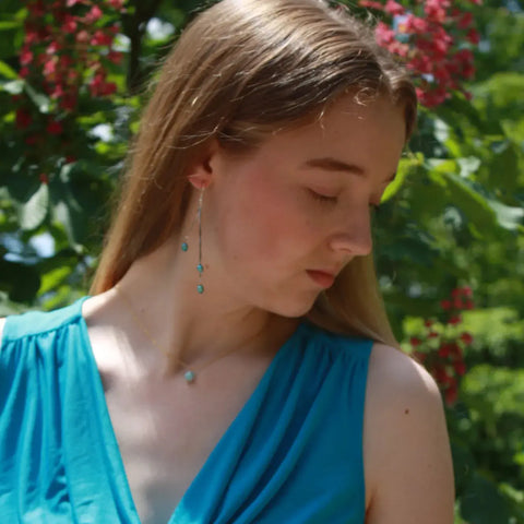 Handcrafted Sterling Silver Freshwater Pearl Drop Earrings – Elegant Dangle Design | Made in USA Jewelry Michelle Marie Boutique  Earrings