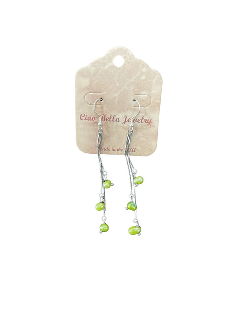 Handcrafted Sterling Silver Freshwater Pearl Drop Earrings – Elegant Dangle Design | Made in USA Jewelry Michelle Marie Boutique  Earrings