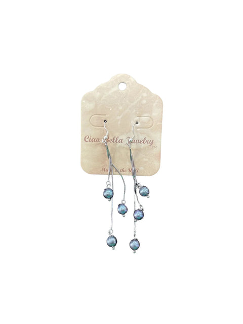 Handcrafted Sterling Silver Freshwater Pearl Drop Earrings – Elegant Dangle Design | Made in USA Jewelry Michelle Marie Boutique  Earrings