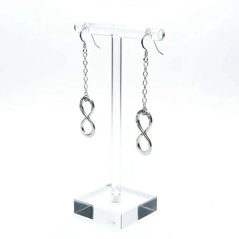 Handcrafted Sterling Silver Hammered Infinity Earrings – 14 Gauge Dangle | Made in USA Alexa Martha Designs  Earrings