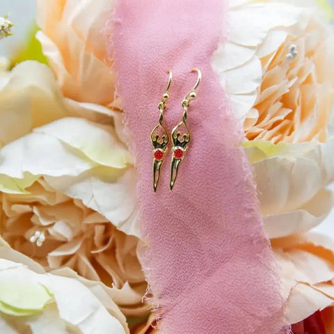 Handcrafted Sterling Silver Soulmate Drop Earrings With Princess-Cut Cubic Accent – Made in USA Jewelry Symbol of Love Jewelry  Earrings