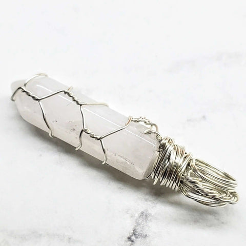 Handcrafted Sterling Silver Wire Wrapped Crystal Pendant – Unique Gemstone Jewelry | Made in USA Alexa Martha Designs  Pendant