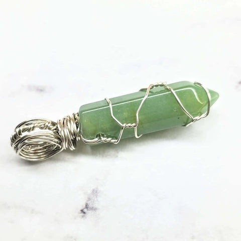 Handcrafted Sterling Silver Wire Wrapped Crystal Pendant – Unique Gemstone Jewelry | Made in USA Alexa Martha Designs  Pendant