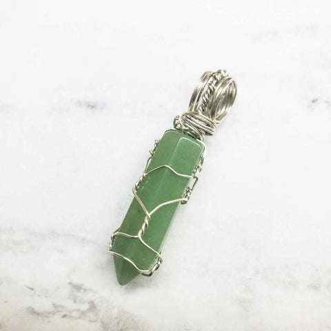 Handcrafted Sterling Silver Wire Wrapped Crystal Pendant – Unique Gemstone Jewelry | Made in USA Alexa Martha Designs  Pendant