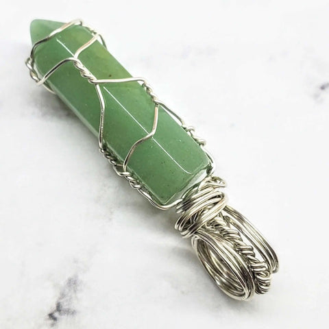 Handcrafted Sterling Silver Wire Wrapped Crystal Pendant – Unique Gemstone Jewelry | Made in USA Alexa Martha Designs  Pendant