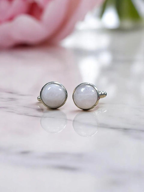 Handcrafted Stone Stainless Steel Cufflinks – Polished Non Tarnish Finish | Made in USA Michelle Marie Boutique  Cuff links
