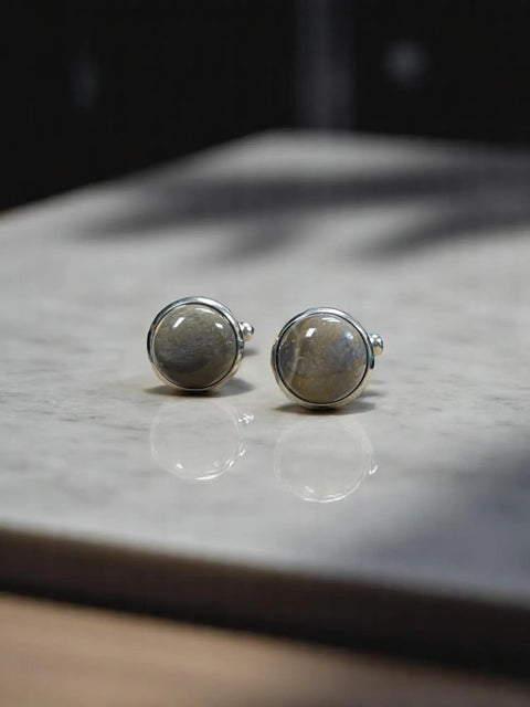 Handcrafted Stone Stainless Steel Cufflinks – Polished Non Tarnish Finish | Made in USA Michelle Marie Boutique  Cuff links