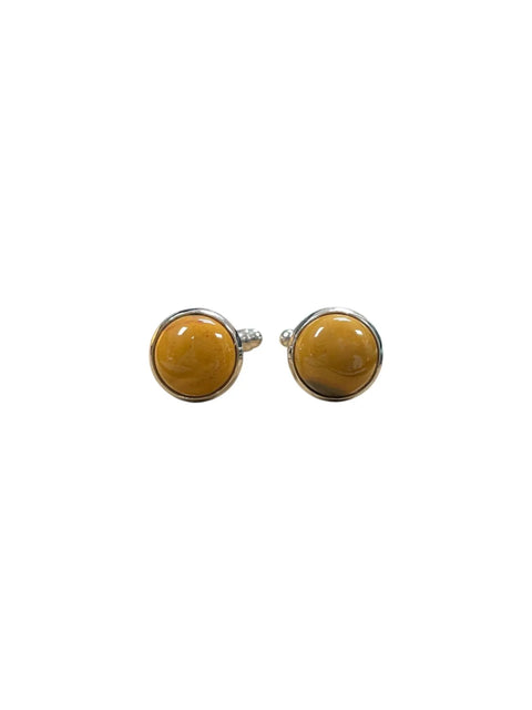 Handcrafted Stone Stainless Steel Cufflinks – Polished Non Tarnish Finish | Made in USA Michelle Marie Boutique  Cuff links