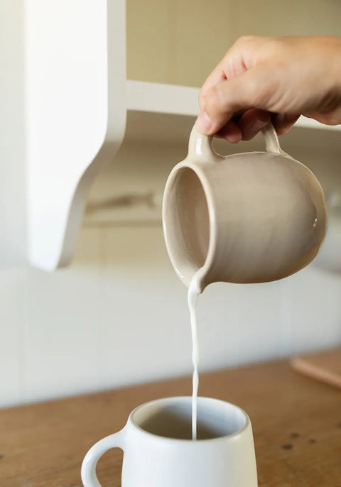 Handcrafted Stoneware Creamer Pot 4 Inch – Lead-Free Serveware | Microwave Oven Dishwasher Safe | Made in USA Millstream Home  Pottery