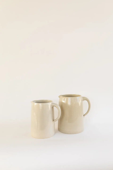 Handcrafted Stoneware Serving Pitcher – Durable Lead-Free Ceramic, 9 Inch Gallon & 7.5 Inch Half Gallon | Made in USA Millstream Home  Pottery