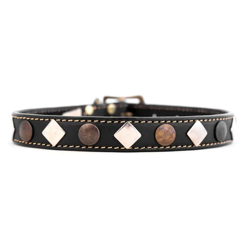 Handcrafted Studded Full Grain Leather Dog Collar – Durable Classic Design | Made in USA by Auburn Leathercrafters Auburn Leathercrafters  item
