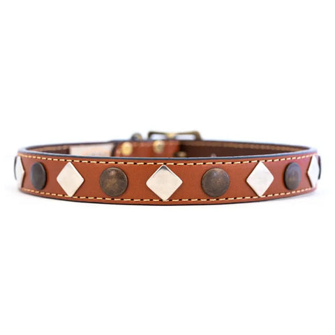 Handcrafted Studded Full Grain Leather Dog Collar – Durable Classic Design | Made in USA by Auburn Leathercrafters Auburn Leathercrafters  item