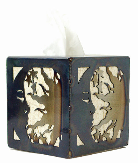 Handcrafted Sun and Moon Tissue Box Cover – Artistic Home Accent Decor | Made in USA Knights Home Decor  item