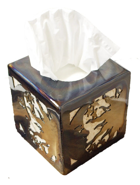Handcrafted Sun and Moon Tissue Box Cover – Artistic Home Accent Decor | Made in USA Knights Home Decor  item