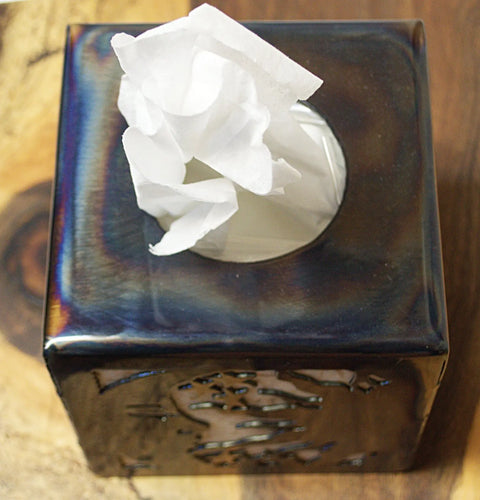 Handcrafted Sun and Moon Tissue Box Cover – Artistic Home Accent Decor | Made in USA Knights Home Decor  item
