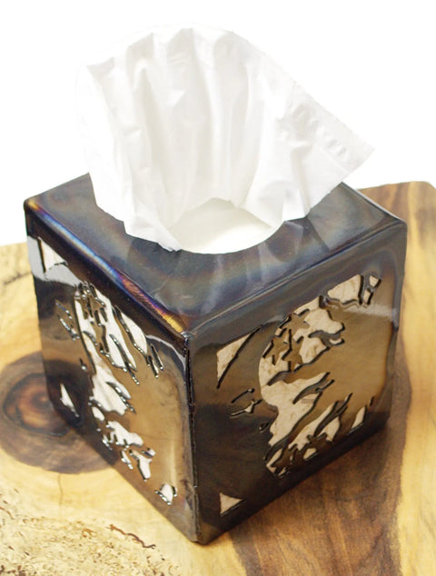 Handcrafted Sun and Moon Tissue Box Cover – Artistic Home Accent Decor | Made in USA Knights Home Decor  item