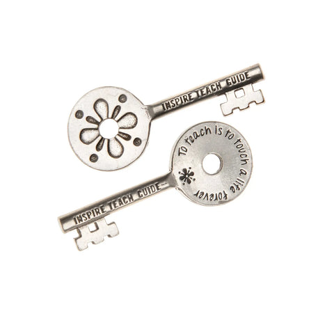 Handcrafted Teacher Key Charm – Inspirational Pewter Pendant by Whitney Howard Designs | Made in USA Whitney Howard Designs  Keys