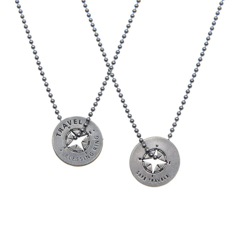 Handcrafted Travel Blessing Ring Charm – Recycled Pewter Compass Token | Made in USA Keepsake Gift Whitney Howard Designs  Blessing Ring