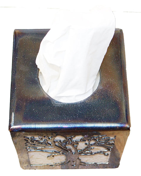 Handcrafted Tree of Life Tissue Box Cover – Rustic Home Decor Accent | Made in USA by Veteran Family Business Knights Home Decor  item