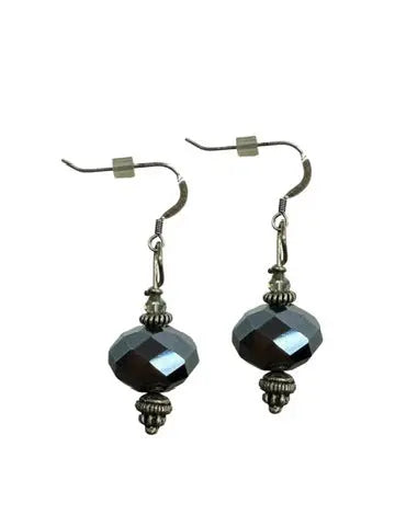 Handcrafted Two-Tone Faceted Crystal Earrings 1 Inch – Lightweight Team Spirit Jewelry | Made in USA Michelle Marie Boutique  Earrings