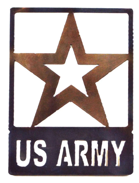 Handcrafted US Army Metal Wall Art – Heat-Treated Rustic Finish – Veteran Owned | Made in USA Knights Home Decor  item