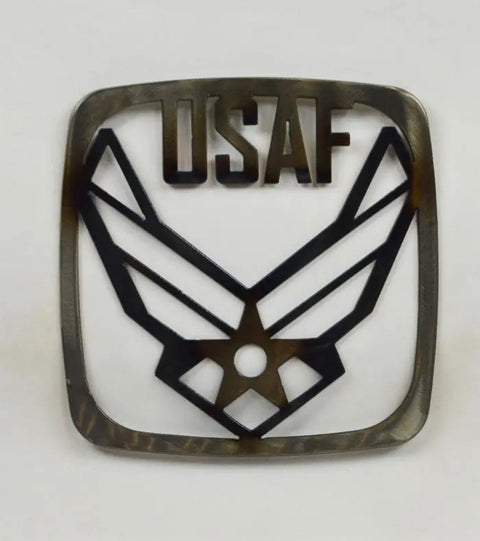 Handcrafted USAF Metal Trivet – Heat-Resistant Kitchen Decor – Made in USA Patriotic Gift – Veteran Owned Brand Knights Home Decor  item
