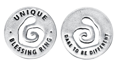 Handcrafted Unique Blessing Ring Charm – Recycled Pewter Inspirational Token | Made in USA, Quarter Size Motivational Keepsake Whitney Howard Designs  Blessing Ring