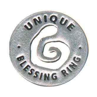Handcrafted Unique Blessing Ring Charm – Recycled Pewter Inspirational Token | Made in USA, Quarter Size Motivational Keepsake Whitney Howard Designs  Blessing Ring