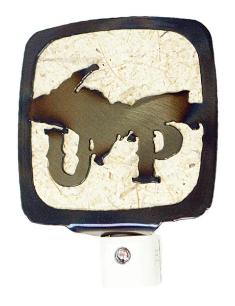 Handcrafted Upper Peninsula Night Light – Rustic Ambient Lighting for Home | Made in USA Knights Home Decor  item