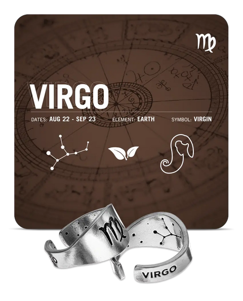 Handcrafted Virgo Zodiac Ring – Recycled Lead-Free Pewter Astrology Jewelry | Made in USA Whitney Howard Designs  Zodiac Rings