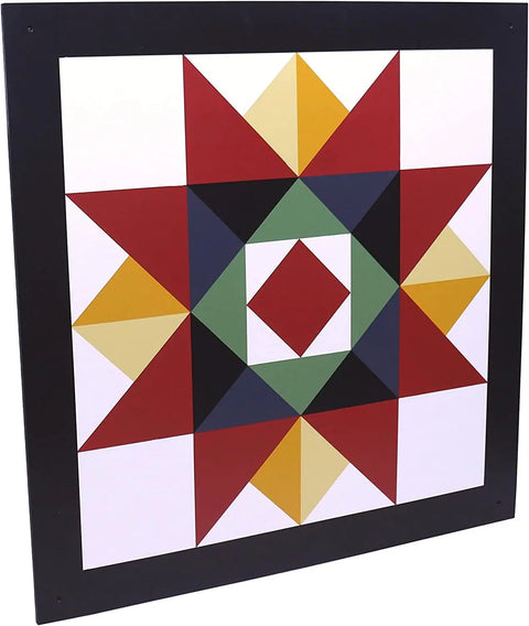 Handcrafted Washington Star Barn Quilt – Amish Outdoor Wall Art | Made in USA Amish Toy Box  Lawn & Patio