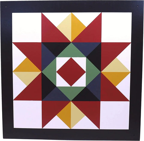 Handcrafted Washington Star Barn Quilt – Amish Outdoor Wall Art | Made in USA Amish Toy Box  Lawn & Patio