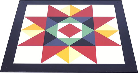 Handcrafted Washington Star Barn Quilt – Amish Outdoor Wall Art | Made in USA Amish Toy Box  Lawn & Patio