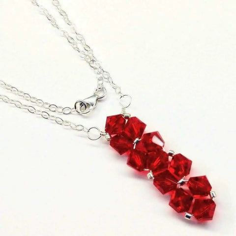 Handcrafted Wire Woven Crystal Bar Necklace – Swarovski Rock Candy Pendant | Made in USA Alexa Martha Designs  Necklace