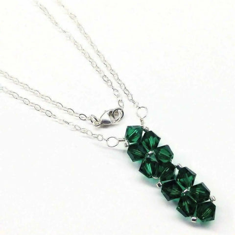 Handcrafted Wire Woven Crystal Bar Necklace – Swarovski Rock Candy Pendant | Made in USA Alexa Martha Designs  Necklace