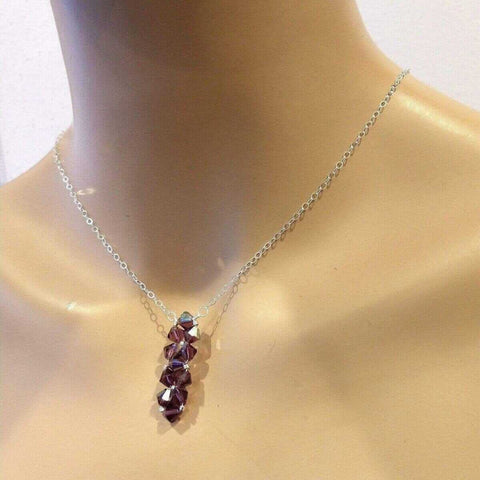 Handcrafted Wire Woven Crystal Bar Necklace – Swarovski Rock Candy Pendant | Made in USA Alexa Martha Designs  Necklace
