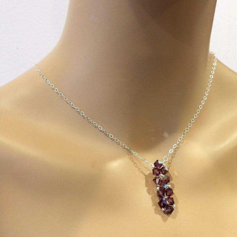 Handcrafted Wire Woven Crystal Bar Necklace – Swarovski Rock Candy Pendant | Made in USA Alexa Martha Designs  Necklace