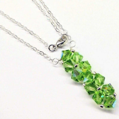 Handcrafted Wire Woven Crystal Bar Necklace – Swarovski Rock Candy Pendant | Made in USA Alexa Martha Designs  Necklace