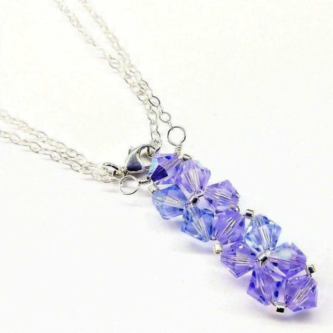 Handcrafted Wire Woven Crystal Bar Necklace – Swarovski Rock Candy Pendant | Made in USA Alexa Martha Designs  Necklace