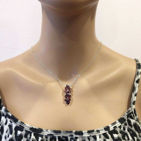 Handcrafted Wire Woven Crystal Bar Necklace – Swarovski Rock Candy Pendant | Made in USA Alexa Martha Designs  Necklace