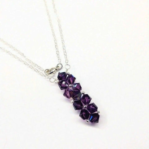 Handcrafted Wire Woven Crystal Bar Necklace – Swarovski Rock Candy Pendant | Made in USA Alexa Martha Designs  Necklace