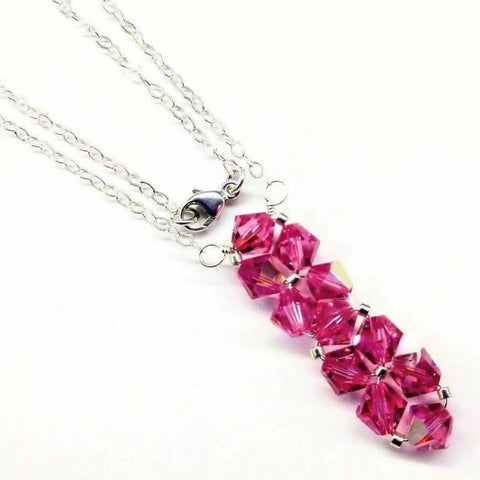 Handcrafted Wire Woven Crystal Bar Necklace – Swarovski Rock Candy Pendant | Made in USA Alexa Martha Designs  Necklace