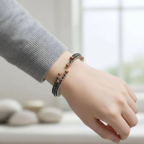 Handcrafted Wire Wrapped Copper Bangle With Black Rhinestones – 12 Gauge | Made in USA Alexa Martha Designs  Bangles /Bracelets