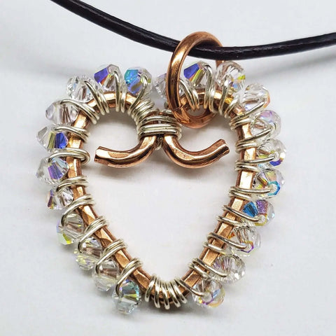 Handcrafted Wire Wrapped Crystal Heart Necklace – Montana Artisan Jewelry | Made in USA Alexa Martha Designs  Necklace