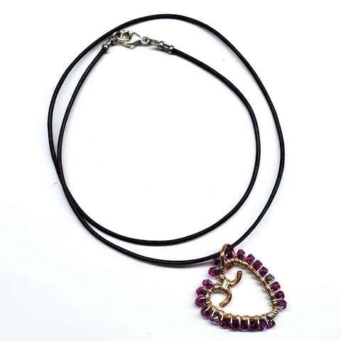 Handcrafted Wire Wrapped Crystal Heart Necklace – Montana Artisan Jewelry | Made in USA Alexa Martha Designs  Necklace